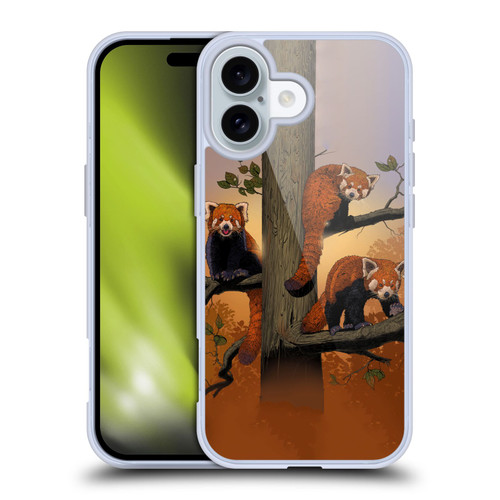 Vincent Hie Key Art Red Pandas Soft Gel Case for Apple iPhone 16
