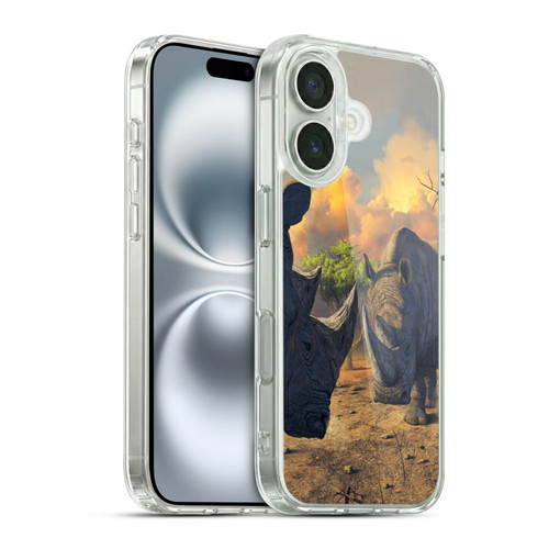 Vincent Hie Key Art Rhino Stand Off Soft Gel Case for Apple iPhone 16 & MagSafe