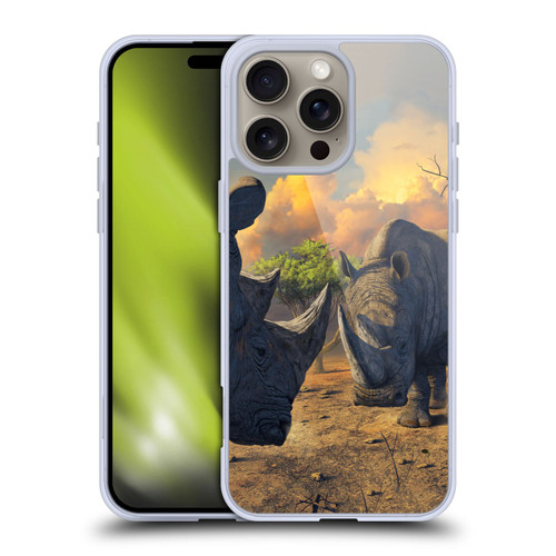 Vincent Hie Key Art Rhino Stand Off Soft Gel Case for Apple iPhone 16 Pro Max