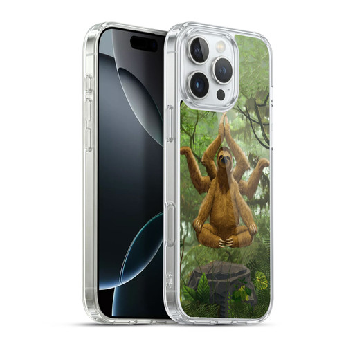 Vincent Hie Key Art Zen Sloth Soft Gel Case for Apple iPhone 16 Pro Max & MagSafe