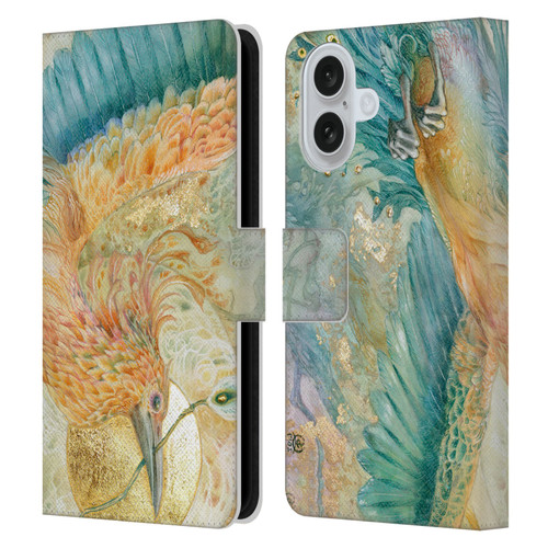 Stephanie Law Birds The Blue Above Leather Book Wallet Case Cover For Apple iPhone 16