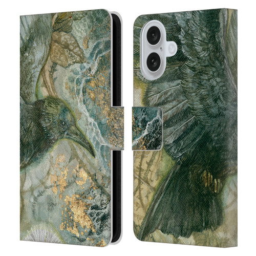 Stephanie Law Birds Detached Shadow Leather Book Wallet Case Cover For Apple iPhone 16