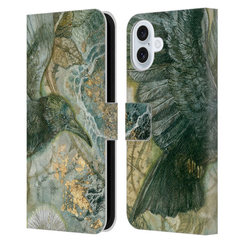 Stephanie Law Birds Detached Shadow Leather Book Wallet Case Cover For Apple iPhone 16 Plus