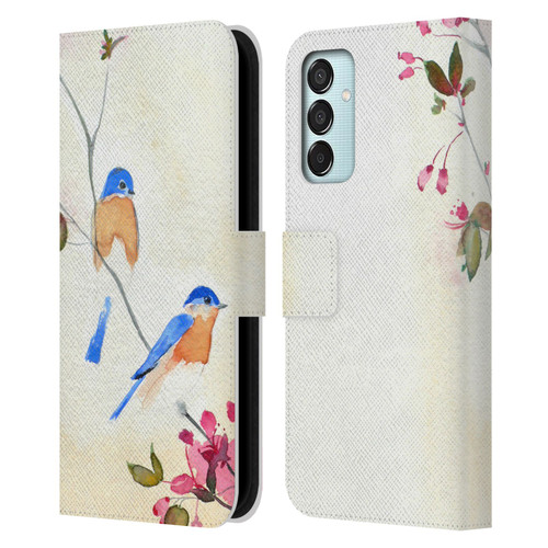 Mai Autumn Birds Blossoms Leather Book Wallet Case Cover For Samsung Galaxy M15/F15 5G