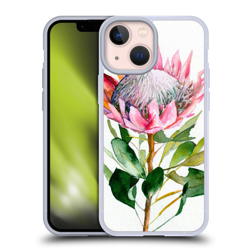 Mai Autumn Floral Blooms Protea Soft Gel Case for Apple iPhone 13 Mini