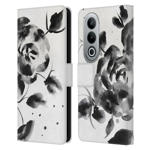 Mai Autumn Floral Blooms Black Beauty Leather Book Wallet Case Cover For OPPO OnePlus Ace 3V 5G