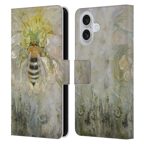 Stephanie Law Immortal Ephemera Bee Leather Book Wallet Case Cover For Apple iPhone 16