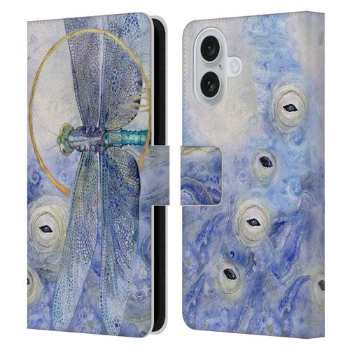 Stephanie Law Immortal Ephemera Dragonfly Leather Book Wallet Case Cover For Apple iPhone 16