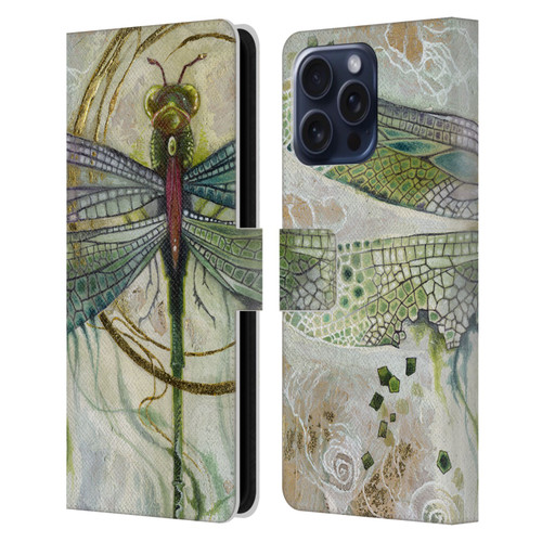 Stephanie Law Immortal Ephemera Damselfly 2 Leather Book Wallet Case Cover For Apple iPhone 16 Pro Max