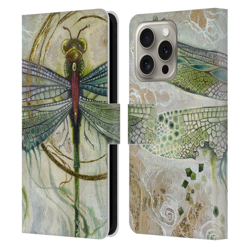 Stephanie Law Immortal Ephemera Damselfly 2 Leather Book Wallet Case Cover For Apple iPhone 16 Pro