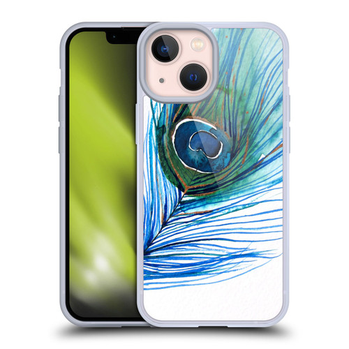 Mai Autumn Feathers Peacock Soft Gel Case for Apple iPhone 13 Mini
