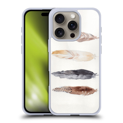 Mai Autumn Feathers Pattern Soft Gel Case for Apple iPhone 16 Pro