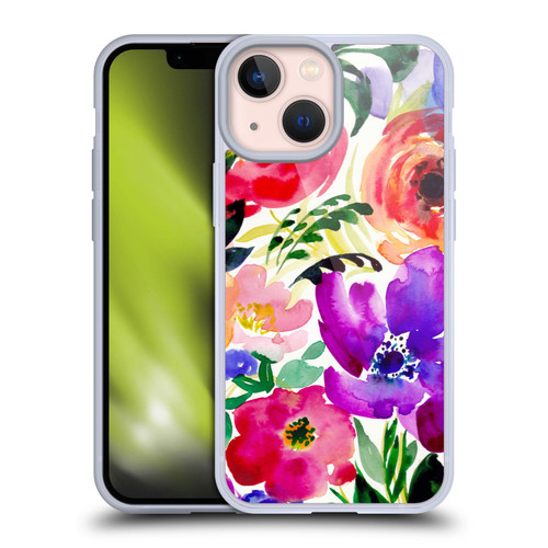 Mai Autumn Floral Garden Bloom Soft Gel Case for Apple iPhone 13 Mini