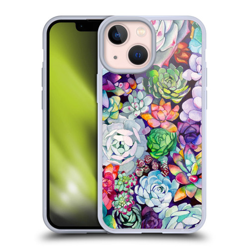 Mai Autumn Floral Garden Succulent Soft Gel Case for Apple iPhone 13 Mini