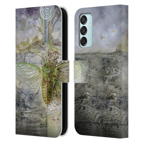 Stephanie Law Immortal Ephemera Cicada Leather Book Wallet Case Cover For Samsung Galaxy M15/F15 5G