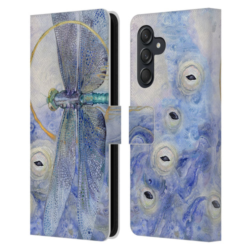 Stephanie Law Immortal Ephemera Dragonfly Leather Book Wallet Case Cover For Samsung Galaxy M55 5G