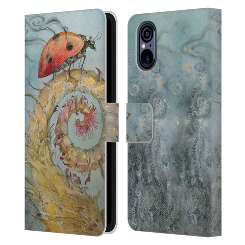 Stephanie Law Immortal Ephemera Ladybird Leather Book Wallet Case Cover For Sony Xperia 5 V 5G
