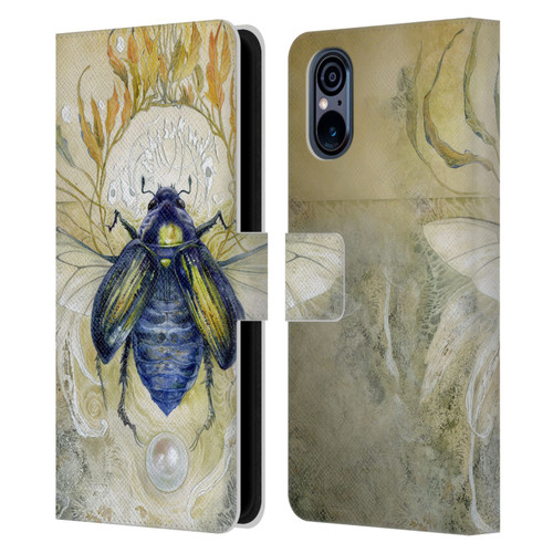 Stephanie Law Immortal Ephemera Scarab Leather Book Wallet Case Cover For Sony Xperia 5 V 5G