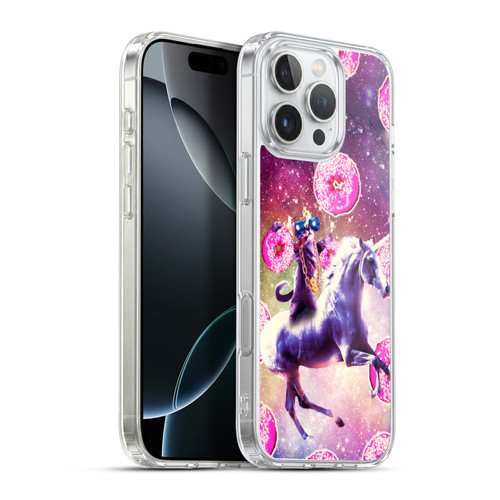 Random Galaxy Mixed Designs Thug Cat Riding Unicorn Soft Gel Case for Apple iPhone 16 Pro Max & MagSafe
