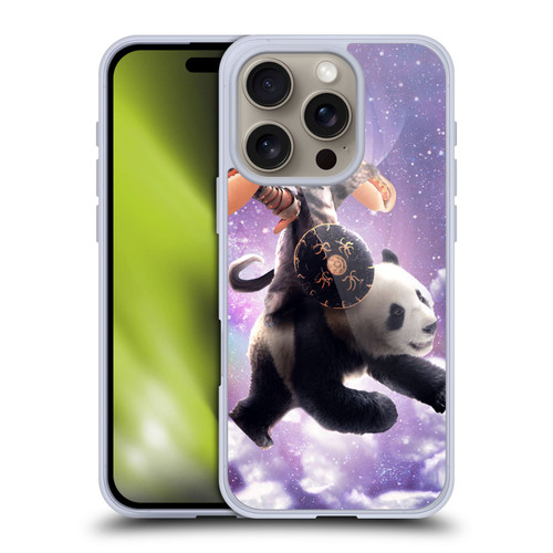 Random Galaxy Mixed Designs Warrior Cat Riding Panda Soft Gel Case for Apple iPhone 16 Pro