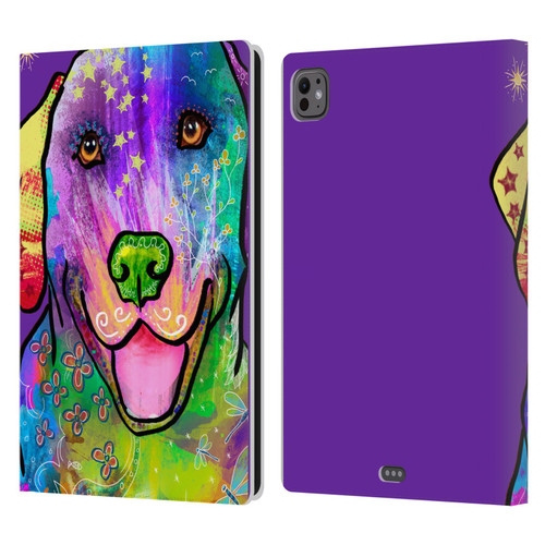 Duirwaigh Animals Golden Retriever Dog Leather Book Wallet Case Cover For Apple iPad Pro 11 M4 2024