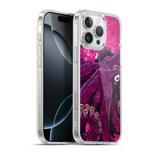 David Lozeau Colourful Grunge Octopus Squid Soft Gel Case for Apple iPhone 16 Pro Max & MagSafe