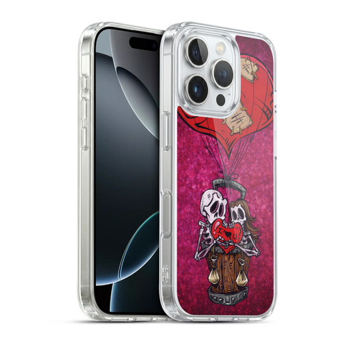 David Lozeau Colourful Grunge Day Of The Dead Soft Gel Case for Apple iPhone 16 Pro & MagSafe