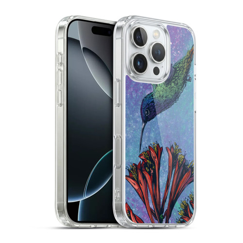 David Lozeau Colourful Grunge The Hummingbird Soft Gel Case for Apple iPhone 16 Pro & MagSafe