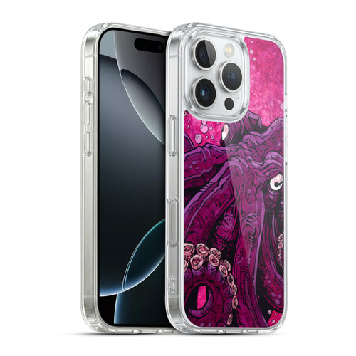 David Lozeau Colourful Grunge Octopus Squid Soft Gel Case for Apple iPhone 16 Pro & MagSafe