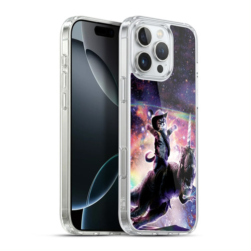 Random Galaxy Space Cat Dinosaur Unicorn Soft Gel Case for Apple iPhone 16 Pro Max & MagSafe