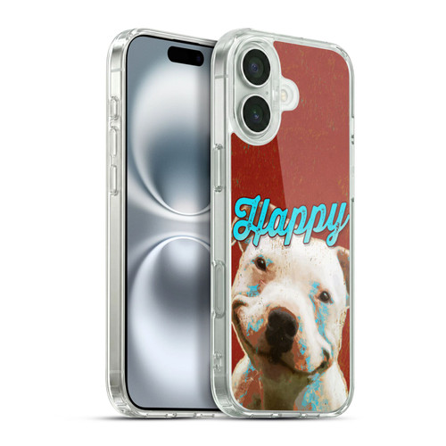 Duirwaigh Animals Pitbull Dog Soft Gel Case for Apple iPhone 16 Plus & MagSafe