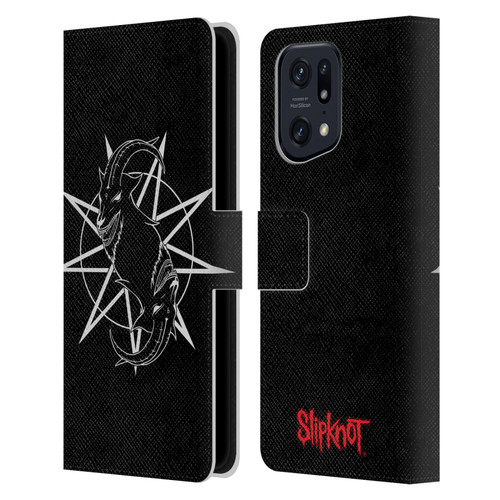 Slipknot Key Art Goat Logo Leather Book Wallet Case Cover For OPPO Find X5 Pro