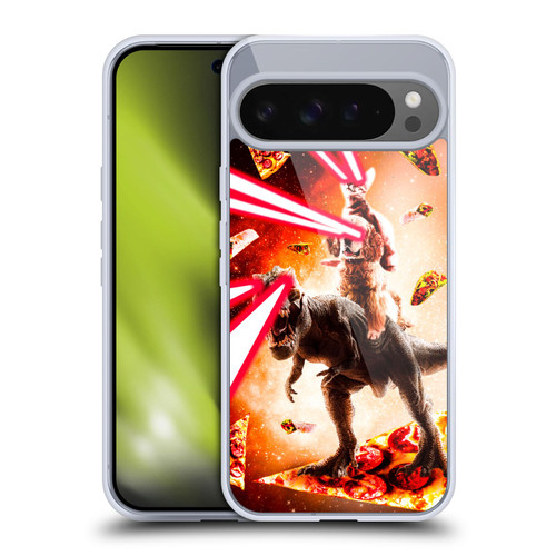 Random Galaxy Space Cat Dinosaur & Dog Lazer Eye Soft Gel Case for Google Pixel 9 Pro XL