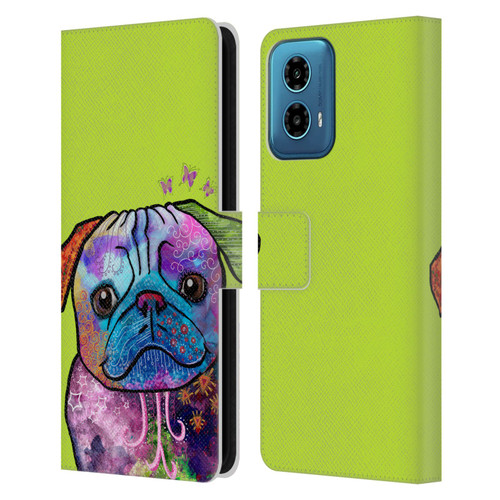 Duirwaigh Animals Pug Dog Leather Book Wallet Case Cover For Motorola Moto G34 5G
