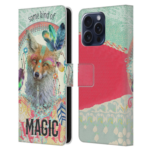 Duirwaigh Boho Animals Fox Leather Book Wallet Case Cover For Apple iPhone 16 Pro Max