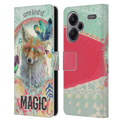 Duirwaigh Boho Animals Fox Leather Book Wallet Case Cover For Xiaomi Redmi Note 13 Pro Plus 5G