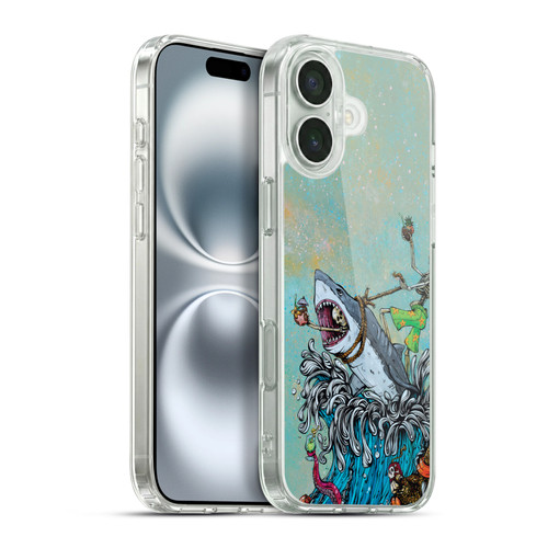 David Lozeau Colourful Art Surfing Soft Gel Case for Apple iPhone 16 Plus & MagSafe