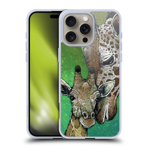 David Lozeau Colourful Art Giraffe Soft Gel Case for Apple iPhone 16 Pro Max