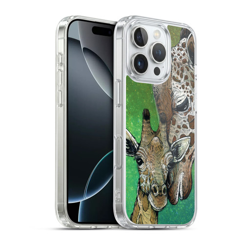 David Lozeau Colourful Art Giraffe Soft Gel Case for Apple iPhone 16 Pro & MagSafe