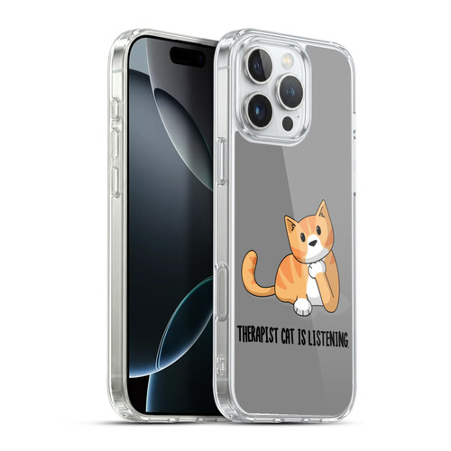 Beth Wilson Doodle Cats 2 Therapist Soft Gel Case for Apple iPhone 16 Pro Max & MagSafe