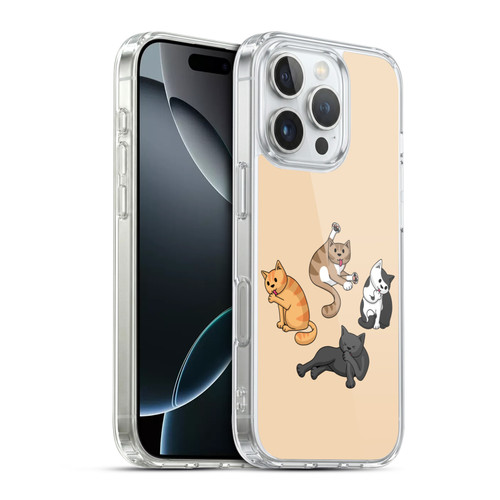 Beth Wilson Doodle Cats 2 Washing Time Soft Gel Case for Apple iPhone 16 Pro & MagSafe