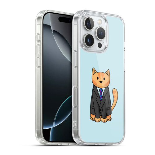 Beth Wilson Doodle Cats 2 Business Suit Soft Gel Case for Apple iPhone 16 Pro & MagSafe