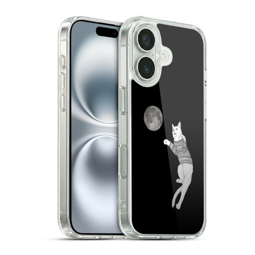 Barruf Animals Cat-ch The Moon Soft Gel Case for Apple iPhone 16 & MagSafe