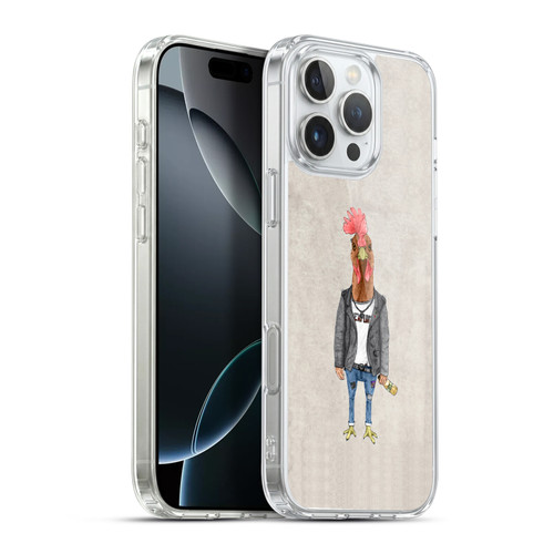 Barruf Animals Punk Rooster Soft Gel Case for Apple iPhone 16 Pro Max & MagSafe