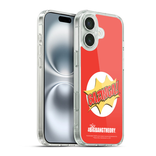 The Big Bang Theory Bazinga Pop Art Soft Gel Case for Apple iPhone 16 Plus & MagSafe
