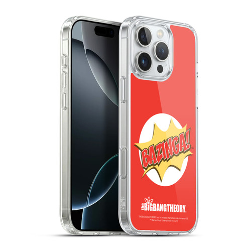 The Big Bang Theory Bazinga Pop Art Soft Gel Case for Apple iPhone 16 Pro Max & MagSafe
