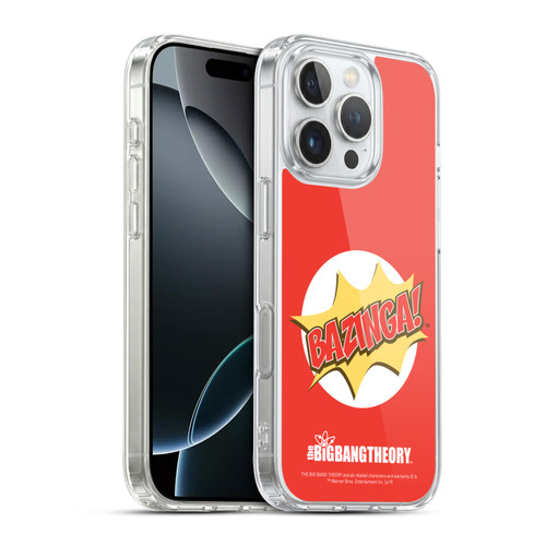 The Big Bang Theory Bazinga Pop Art Soft Gel Case for Apple iPhone 16 Pro & MagSafe