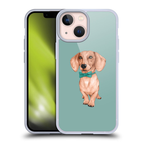 Barruf Dogs Dachshund, The Wiener Soft Gel Case for Apple iPhone 13 Mini