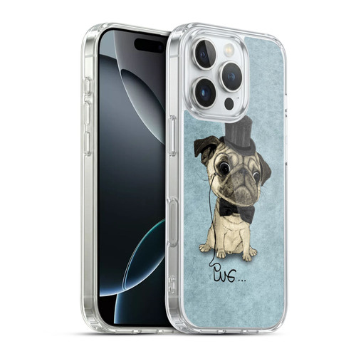 Barruf Dogs Gentle Pug Soft Gel Case for Apple iPhone 16 Pro & MagSafe