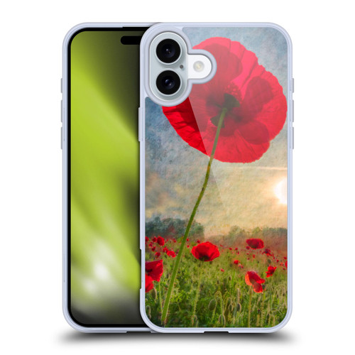 Celebrate Life Gallery Florals Red Flower Soft Gel Case for Apple iPhone 16 Plus